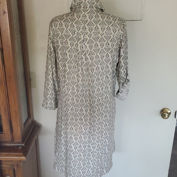 Cloth & Stone Cream Patterned Dress - Picture 7 of 10